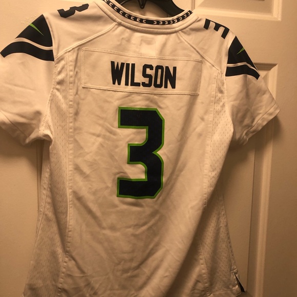 Nike Players NFL Seattle Seahawks #3 Wilson Jersey White Size Medium - Picture 12 of 14